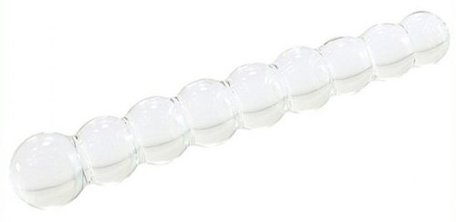 Üveg dildó Snowball – elegáns kényeztetés 12,6 cm-en