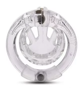 Beam Chastity Cage – átlátszó intim zár 6 x 3 cm