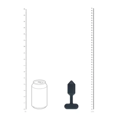 Szilikon anális plug rezgő funkcióval S fekete
