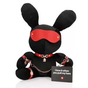 Rabbit Bondage bársonyos nyúl kötöző fekete nagy