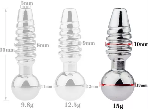 Screw – Prémium pénisz plug, 2.5 cm hosszú, 10 mm átmérőjű