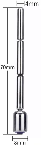 Urethral Jewel – vékony kék gyöngy, 6 cm hosszú, 4 mm átmérőjű