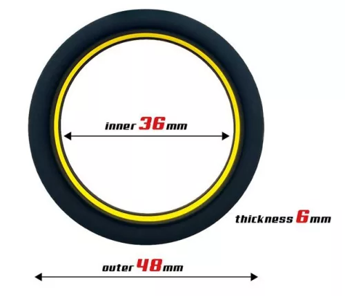 Beast Ring – prémium szilikon péniszgyűrű 36 mm, fekete-sárga