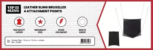 Brüsszeli bőrszíj XL – prémium négypontos tartó