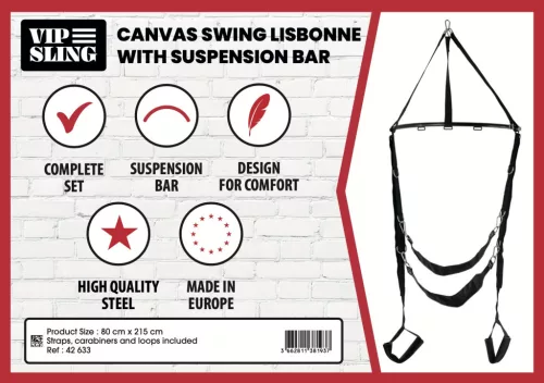 Lisbon Komplett Hintaállvány – stílusos szövet hintával