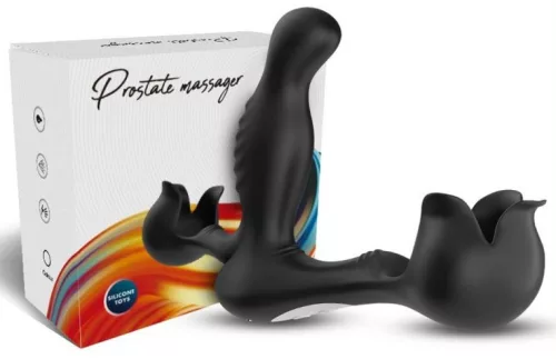 Forgó prosztata dugó Surround táskával - 10 x 3.4 cm