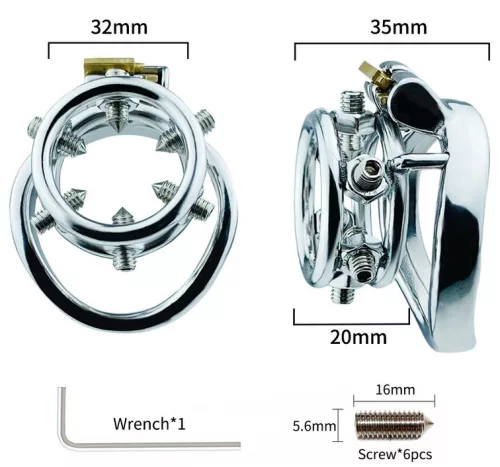 Fém Keresztező Ketrec – Intim játék 3,5 x 3,2 cm
