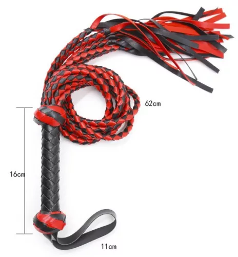 Tigress Long Swift – 78 cm-es érzéki vibrátor fekete-pirosban