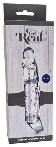 Get Real – átlátszó pénisz hüvely, 16 x 3,5 cm