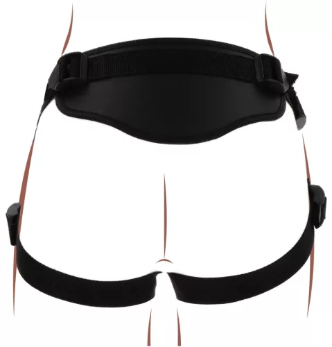 Strap-On Deluxe – prémium fekete dildós heveder پن