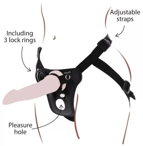 Prémium övvel rögzíthető dildo - élvezetes felfedezés