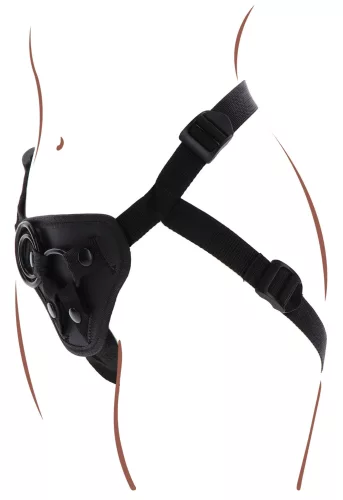 Strap-On Get Real – fekete dildós öv harnesz