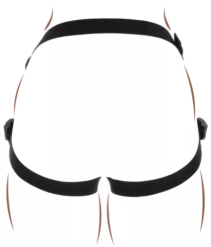 Strap-On Get Real – fekete dildós öv harnesz