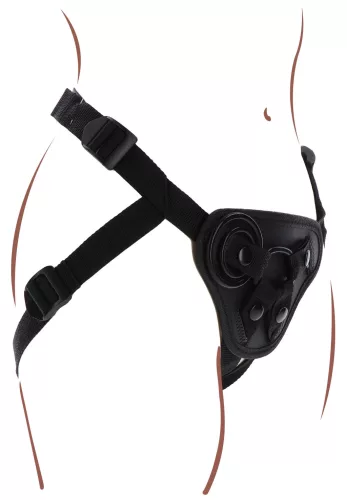 Strap-On Get Real – fekete dildós öv harnesz