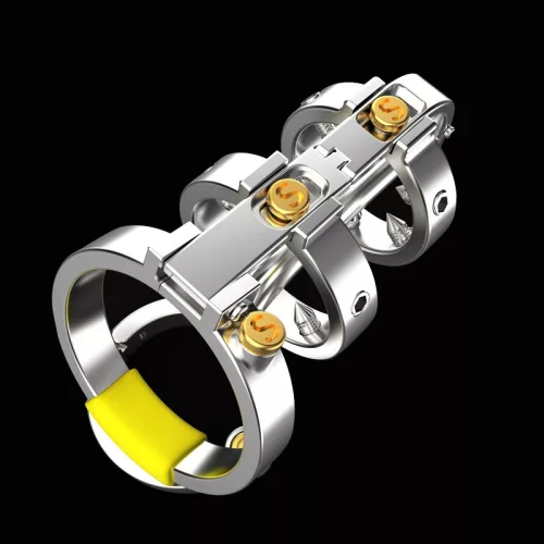 Teljes mechanikai chastity ketrec - 6,5 x 3,5 cm