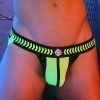 Breedwell Daycrawler – fekete-fluoreszkáló jockstrap