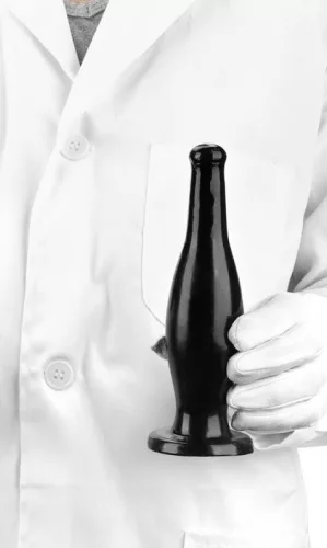 Prémium Plug Bottle S – fekete anális izgató 16 cm
