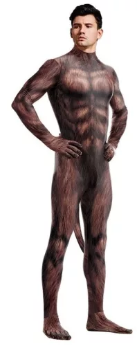 Farkas jelmez overall barna színben