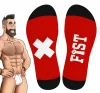 HANKY FIST SneakXX – magasszárú zokni piros színben