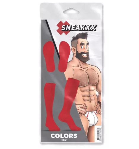 COLORS SneakXX – piros magas zokni prémium kényelemért