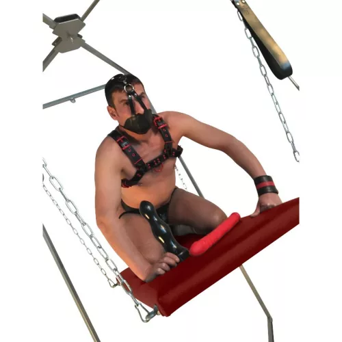 Piros hintaágy – stílusos pihenés otthonra