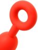 Anal balls - rugalmas tojások M - 45 x 5 cm - piros