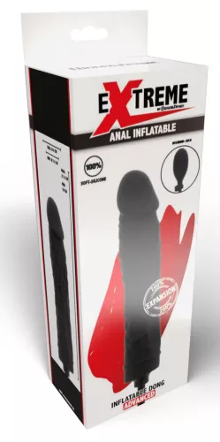 Inflatable Dildo – fekete, 18 cm és 3,5 cm prémium vibrátor