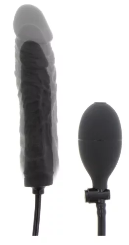Inflatable Dildo – fekete, 18 cm és 3,5 cm prémium vibrátor