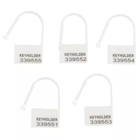 Fehér zárható lakatok – 5 darabos számozott szett