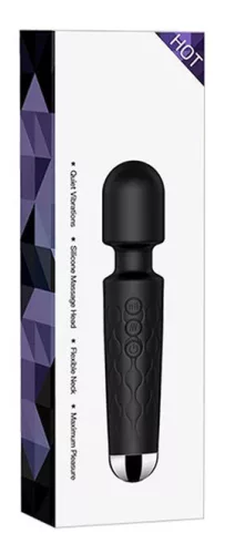 Wand Beautylit – 20 cm prémium masszírozó fekete fejjel