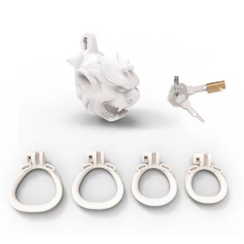 Sárkányharangos kis ketrec – 8,5 x 3,7 cm, fehér