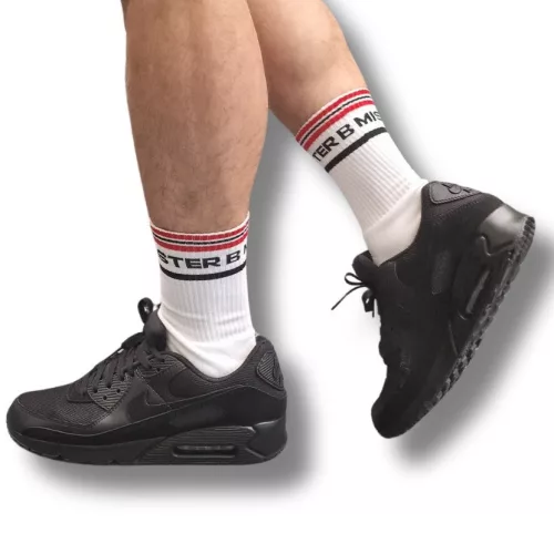 Fist Pig – stílusos piros-fehér zokni