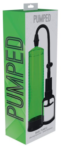 Basic Pump 2 – prémium intim pumpa, zöld 20 x 5.8 cm