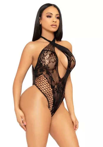 Teddy Crossover a Buco della Serratura in Pizzo e Rete