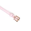 Bavaglio in pelle di capra fatata bianco e rosa
