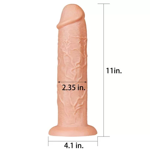 11'' Carne Realistica di Dildo Lungo