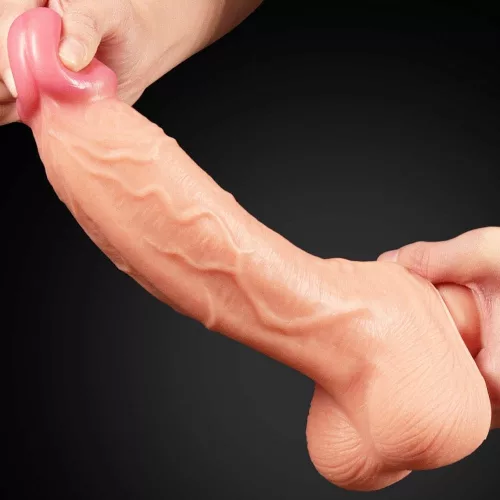 Cock in silicone platino a doppio strato da 10"