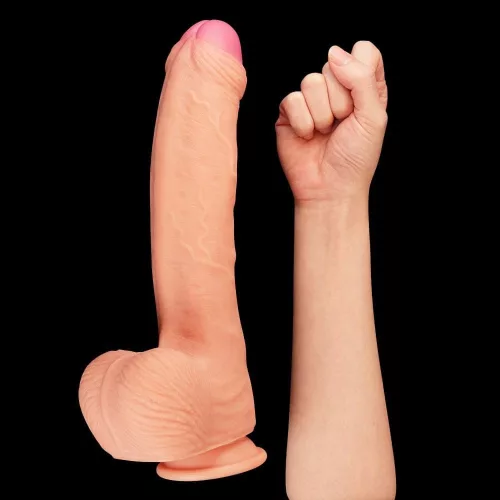Cock in silicone platino a doppio strato da 11"