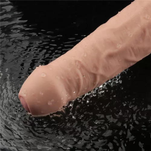 Dildo vibrante ricaricabile da 9" REAL SOFTEE (Flesh)