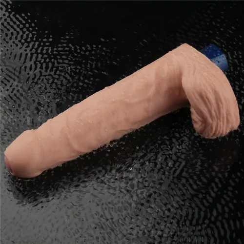 Dildo vibrante ricaricabile da 9" REAL SOFTEE (Flesh)