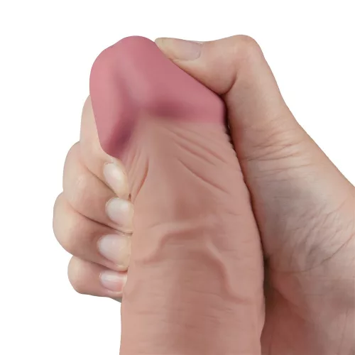 9,5" REAL SOFTEE Dildo Vibrante Ricaricabile (Flesh)