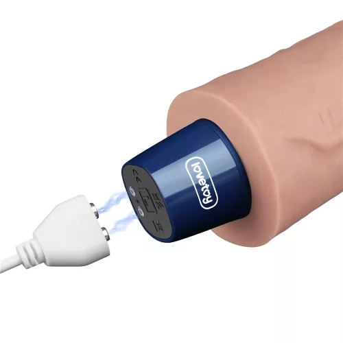 9,5" REAL SOFTEE Dildo Vibrante Ricaricabile (Flesh)