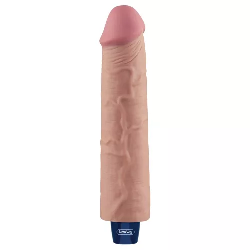 9,5" REAL SOFTEE Dildo Vibrante Ricaricabile (Flesh)