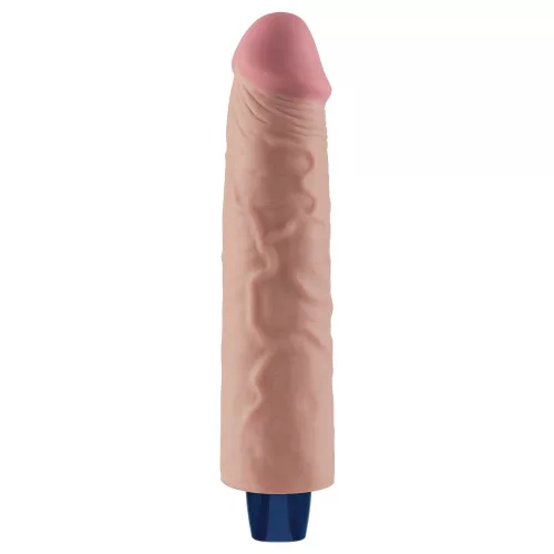9,5" REAL SOFTEE Dildo Vibrante Ricaricabile (Flesh)
