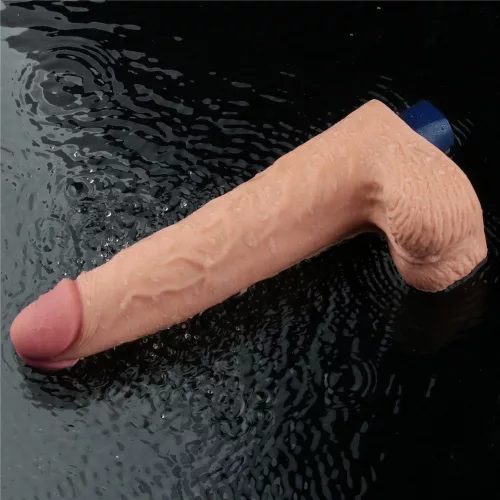 10" REAL SOFTEE Dildo Vibrante Ricaricabile (Flesh)_B15O50_4