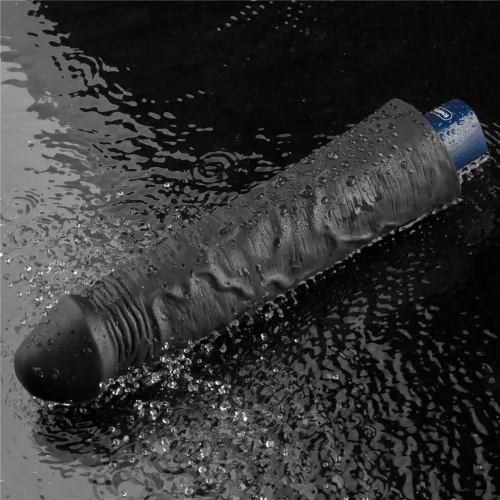 Dildo vibrante ricaricabile da 9,5" REAL SOFTEE (Nero)_B15O50_4