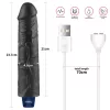 Dildo vibrante ricaricabile da 9,5" REAL SOFTEE (Nero)_B15O50_4