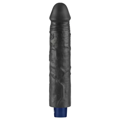 Dildo vibrante ricaricabile da 9,5" REAL SOFTEE (Nero)_B15O50_4