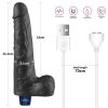 Dildo vibrante ricaricabile da 10" REAL SOFTEE (Nero)_B15O50_4