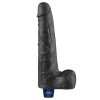 Dildo vibrante ricaricabile da 10" REAL SOFTEE (Nero)_B15O50_4